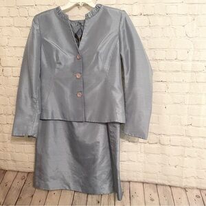 Light Blue Shell Two Piece Dress Suit